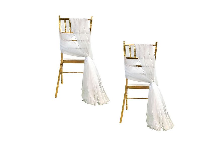 Coonoor Tüllband Weißes Tüll Organza Stoff – Dekoratives Tüll Band, Stuhlde günstig online kaufen