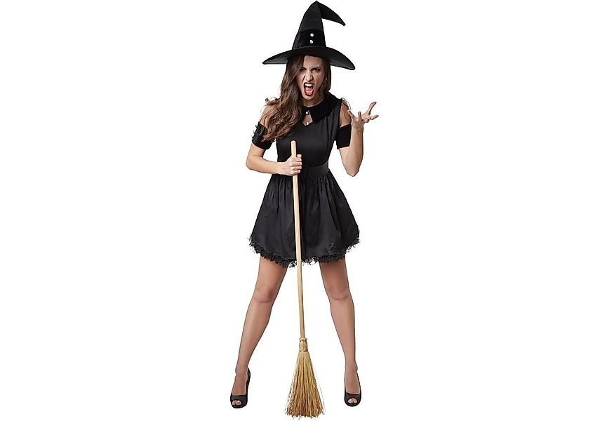 dressforfun Hexen-Kostüm Frauenkostüm Schwarze Hexe Tarantella, Dreilagiger günstig online kaufen