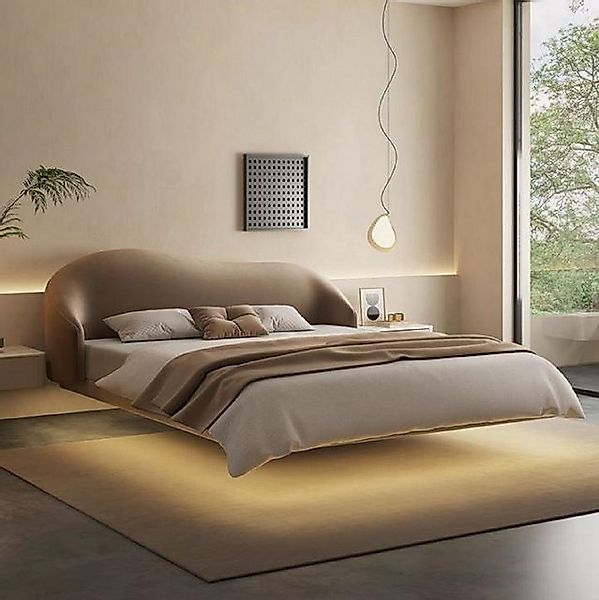 JVmoebel Bett Beiges Wandbett Designer Schlafzimmer Betten Luxus Doppelbett günstig online kaufen