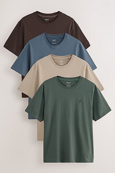Next T-Shirt Regular Fit T-Shirts, 4er-Pack (4-tlg) günstig online kaufen