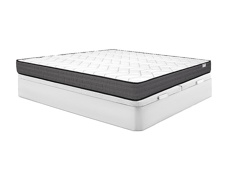 Komplett-Set - 180 x 200 cm - Bettgestell mit Bettkasten + Taschenfederkern günstig online kaufen