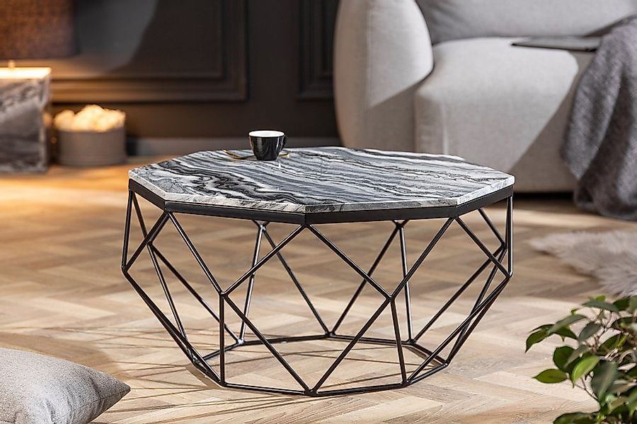 riess-ambiente Couchtisch DIAMOND 70cm schwarz-grau / günstig online kaufen