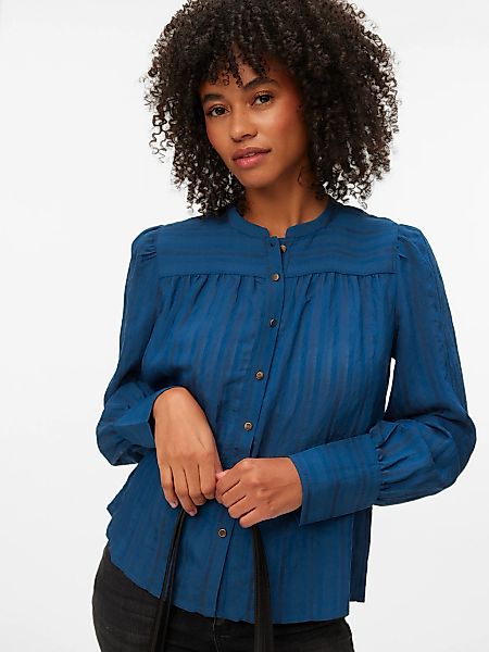Vero Moda Hemdbluse "VMISELLE L/S SHIRT WVN BTQ" lange Bündchen, Ton-in Ton günstig online kaufen