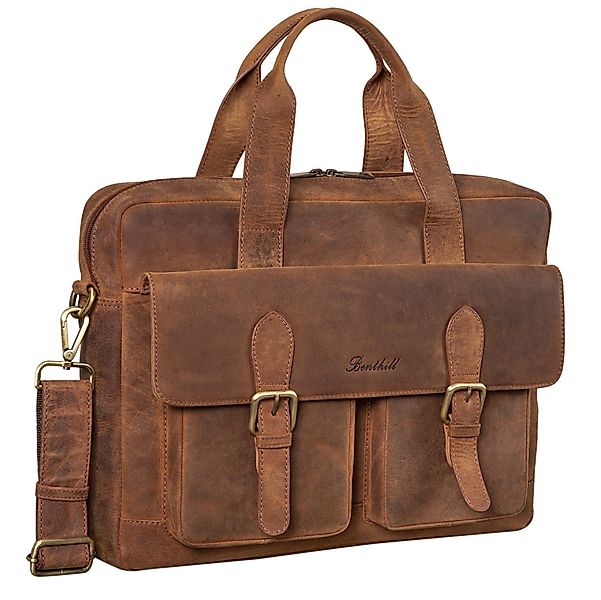 Benthill Aktentasche Echt Leder Laptoptasche Notebooktasche günstig online kaufen