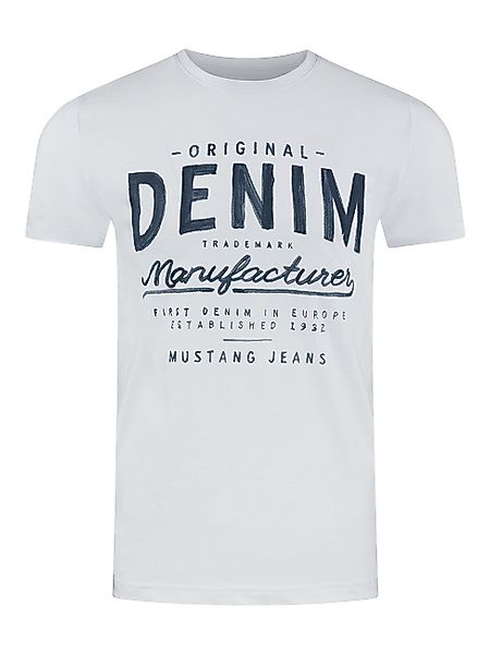MUSTANG T-Shirt Herren Printshirt Regular Fit günstig online kaufen
