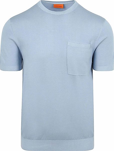 Suitable Knitted T-shirt Pocket Compact Hellblau - Größe L günstig online kaufen