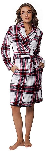 Rebelle Damenbademantel Damen Fleece Bademantel, Midi, Polyester, Schalkrag günstig online kaufen