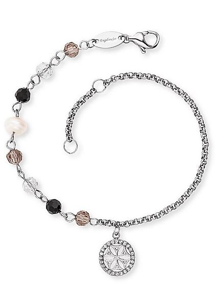 Engelsrufer Fußkette BOHO Lebensblume, mit Zirkonia (synth) - mit Glasperle günstig online kaufen