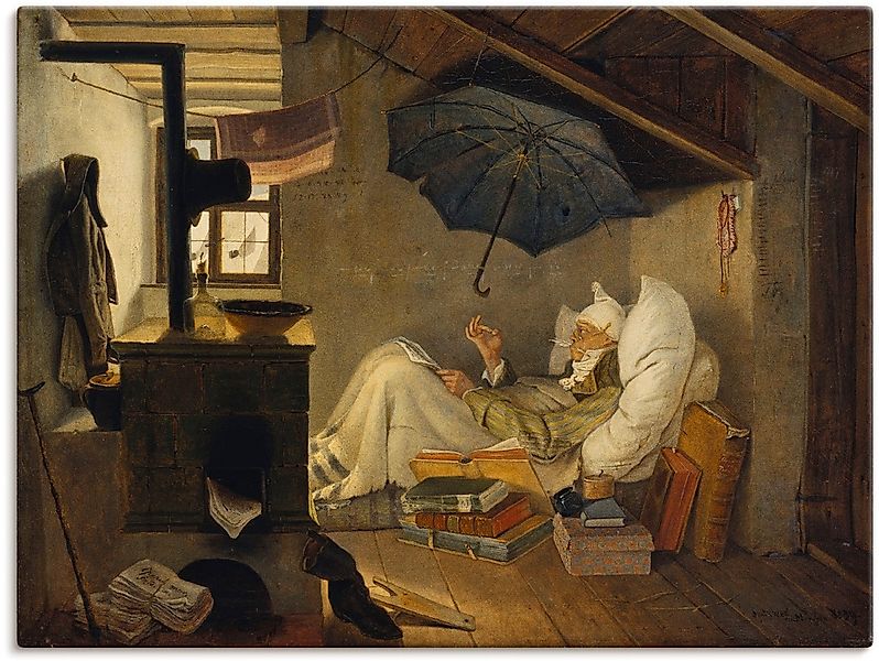 Artland Wandbild "Der arme Poet. 1839" Mann 1 Stk. tlg. als Leinwandbild, P günstig online kaufen