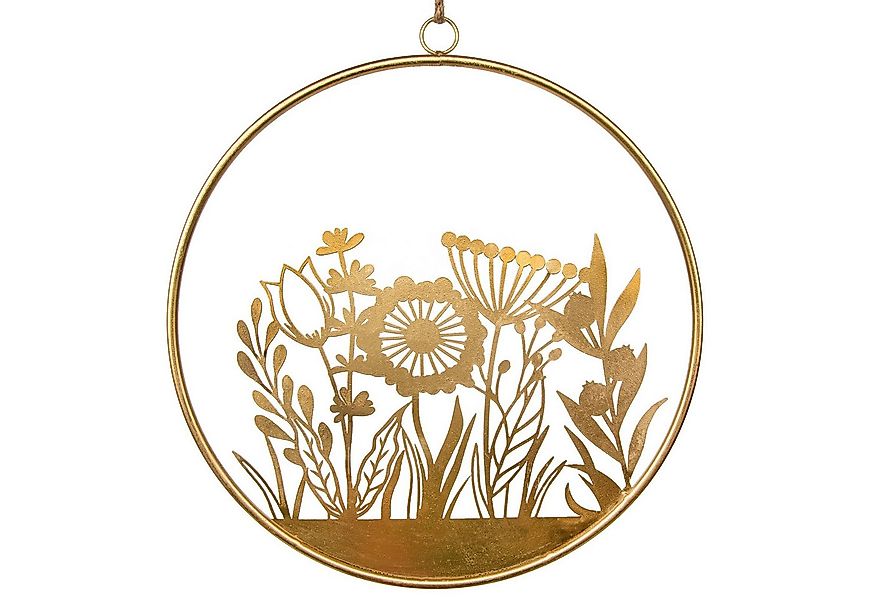 Logbuch-Verlag Dekofigur Türkranz floral aus Metall - Goldener Türschmuck G günstig online kaufen