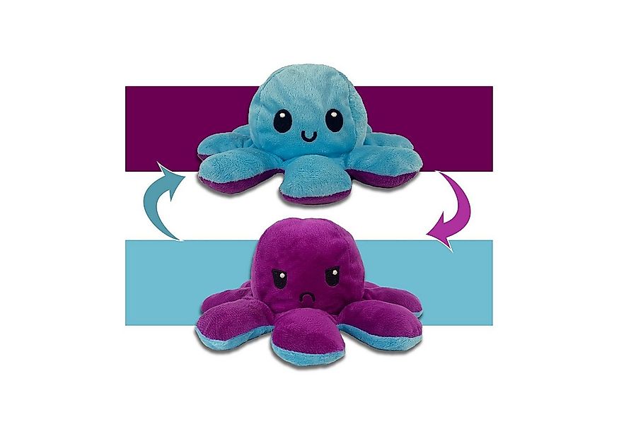 Montegoni Plüschfigur Wendbarer XL Oktopus Plüsch – 20 x 10 cm großes Weihn günstig online kaufen