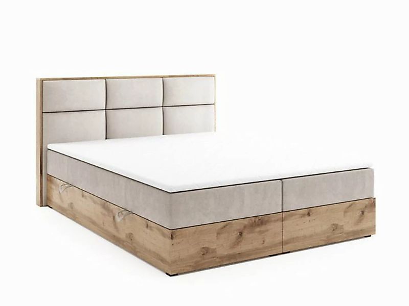 Labett Boxspringbett aus Holz im Loft-Stil LOLY 140x200 160x200 180x200 200 günstig online kaufen