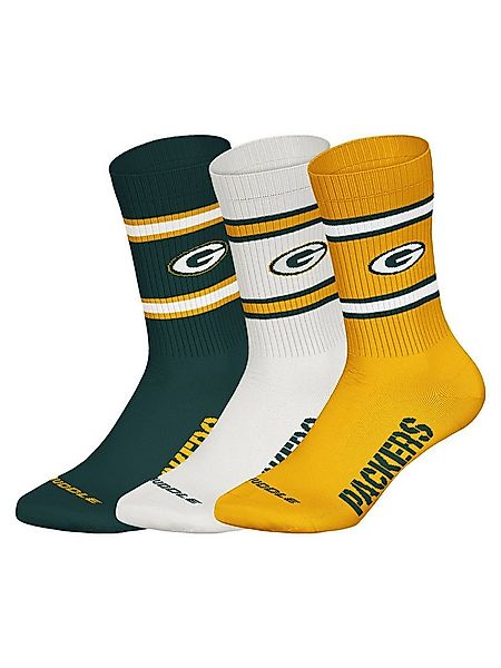 HUDDLE Freizeitsocken Green Bay Crew (3-Paar) Casual Socken, Alltagssocken günstig online kaufen
