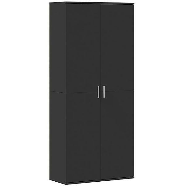 vidaXL Fächerschrank Highboard Schwarz 80x35x180 cm günstig online kaufen