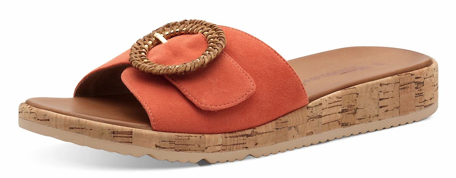 Tamaris Pantolette, Keilabsatz, Sommerschuh, Schlupfschuh mit hübscher Zier günstig online kaufen