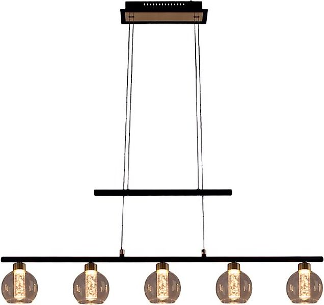 näve LED Pendelleuchte »Brass«, 5 flammig, 5flammig dimmbar höhenverstellba günstig online kaufen
