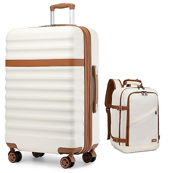 KONO Kofferset, Hartschalenkoffer (55/65/75 cm)+20L Kabinenrucksack günstig online kaufen