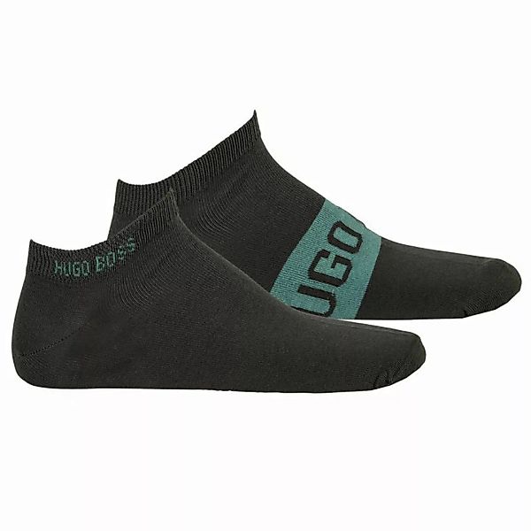 HUGO BOSS Herren Socken 2er Pack - AS Logo CC, Kurzsocken, einfarbig Grau/T günstig online kaufen