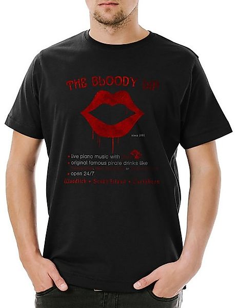 Urban Backwoods Print-Shirt The Bloody Lip Herren T-Shirt Monkey Game Secre günstig online kaufen
