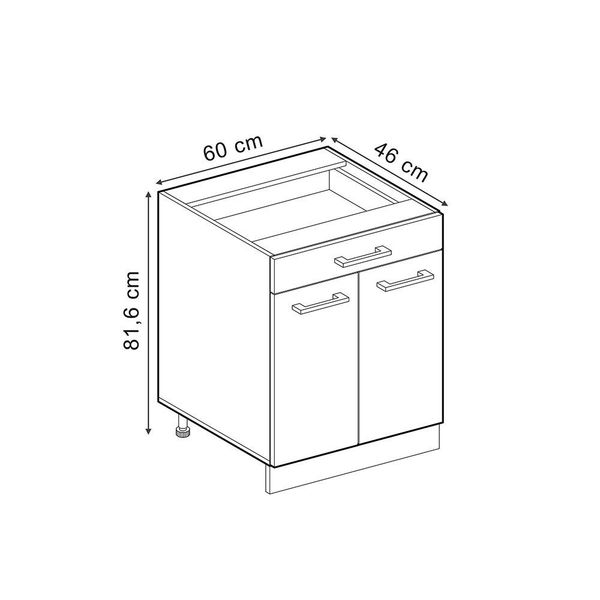 Vicco Unterschrank R-Line, Rot Hochglanz/Goldkraft Eiche, günstig online kaufen