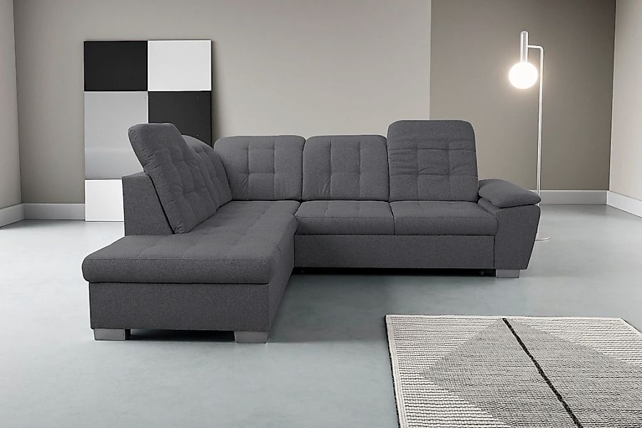 WERK2 Ecksofa "Bonny inkl. Kopfteilverstellung, Bettfunktion, Stauraum, L-F günstig online kaufen