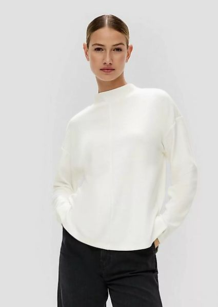 s.Oliver Sweatshirt Doubleface-Sweatshirt mit Musterstruktur Teilungsnähte günstig online kaufen