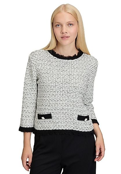 Betty&Co Strickpullover Damen Strickpullover mit Fransen (1-tlg) günstig online kaufen
