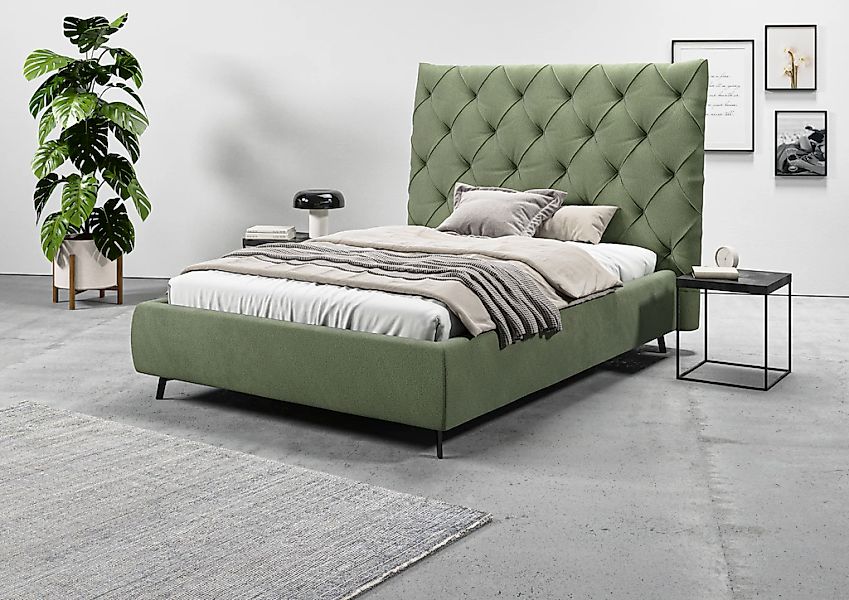 Home affaire Polsterbett "Maxime, in 4 Breiten bis 200cm, auch in Leder" Ko günstig online kaufen