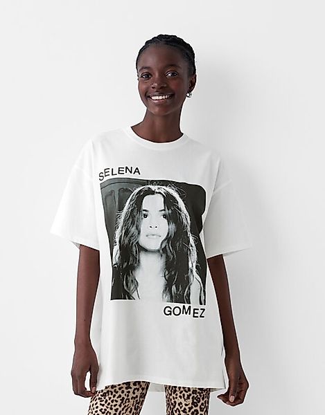 Bershka T-Shirt Selena Gomez Mit Kurzen Ärmeln Und Print Bskteen S Grbroche günstig online kaufen
