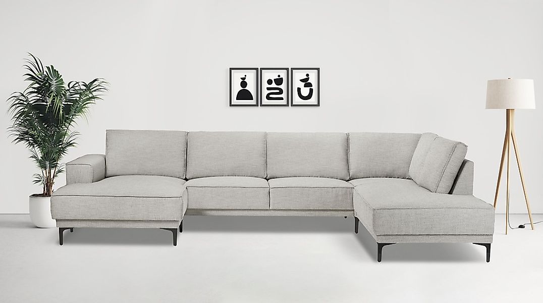 OTTO home Wohnlandschaft "XXL Sofa Oland, Struktur, Flachgewebe, Luxus-Micr günstig online kaufen