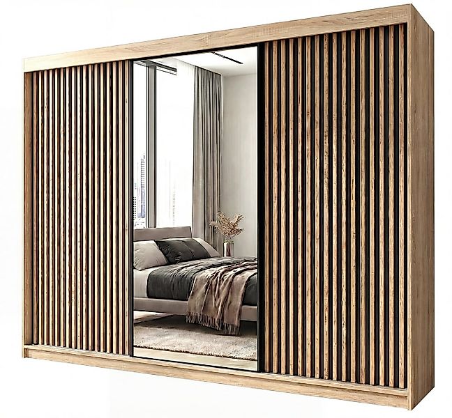 A&J MöbelLand GmbH Schiebetürenschrank FARA 200 cm, mit 4 Schubladen, Spieg günstig online kaufen