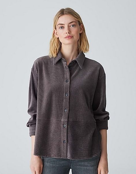 OPUS Langarmbluse Hemdbluse FLEVO Loose aus weichem Cord günstig online kaufen