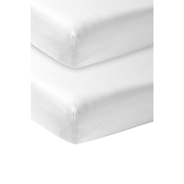 Meyco Baby Spannbettlaken White, Jersey, Gummizug: günstig online kaufen