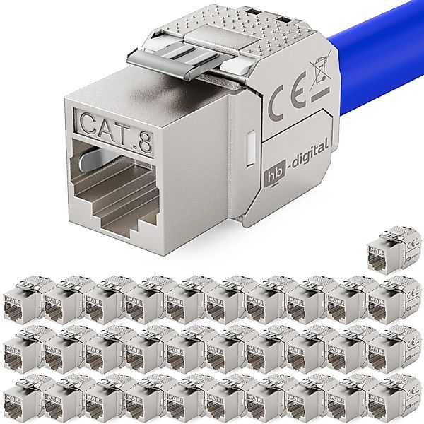 hb-digital 32x Keystone Modul CAT 8.1 RJ45 LSA Vergoldete Kontakte GHMT günstig online kaufen