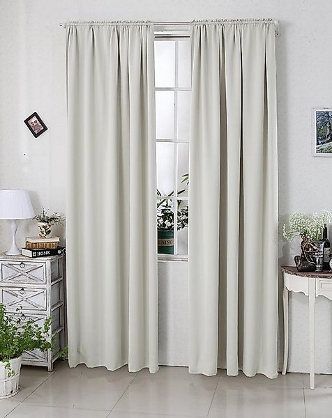 Woltu Gardine (1 St), blickdicht, Blickdicht mit Kräuselband für Schiene, 2 günstig online kaufen