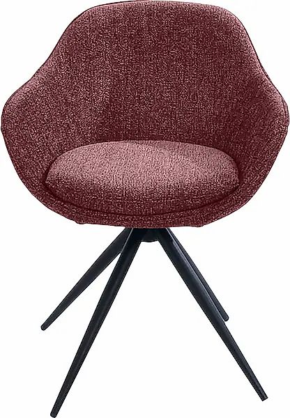 K+W Komfort & Wohnen Drehstuhl »ZOOM« () 4-Fuß Drehstuhl mit Gestell aus Me günstig online kaufen