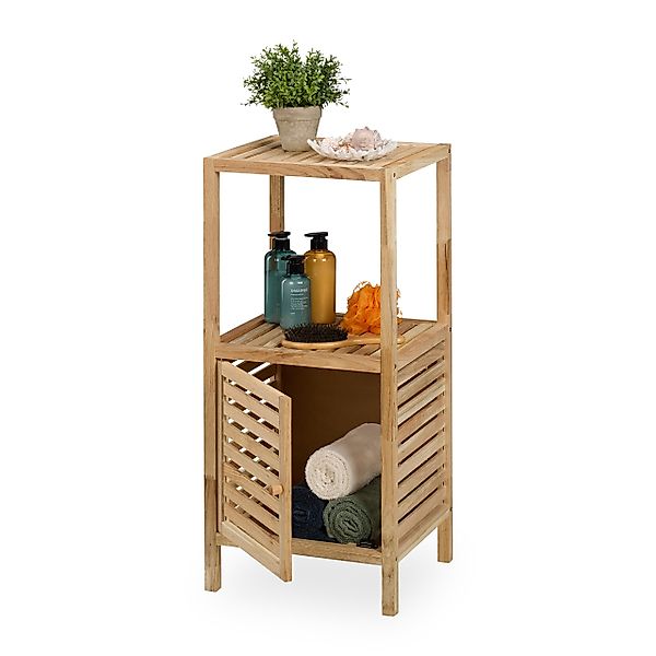 relaxdays Badregal Badezimmerregal mit Tür und günstig online kaufen