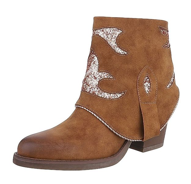 Ital-Design Modische Stiefelette mit Glitzer-Details für Damen Westernstief günstig online kaufen