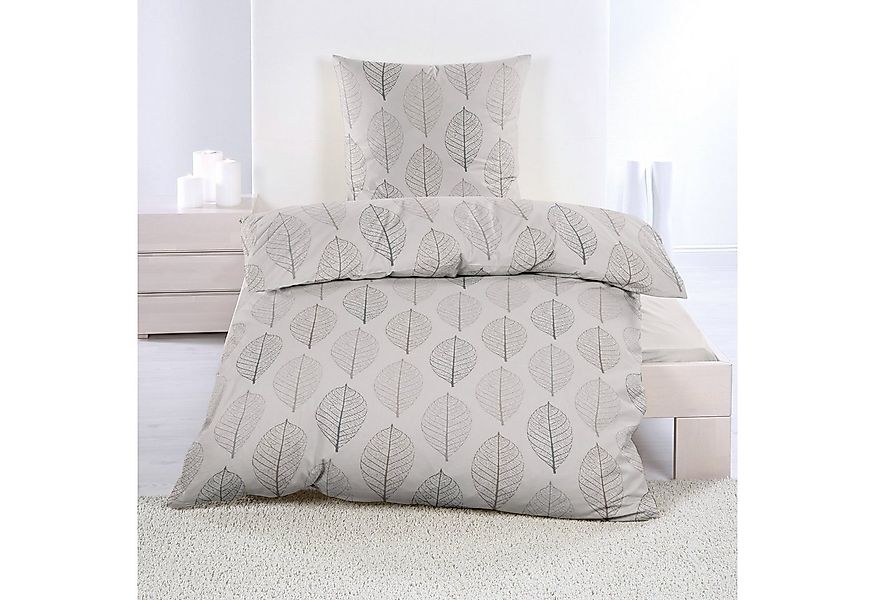 Casa Colori Bettwäsche Biber 135x200 cm 100% Baumwolle mit Reißverschluss, günstig online kaufen