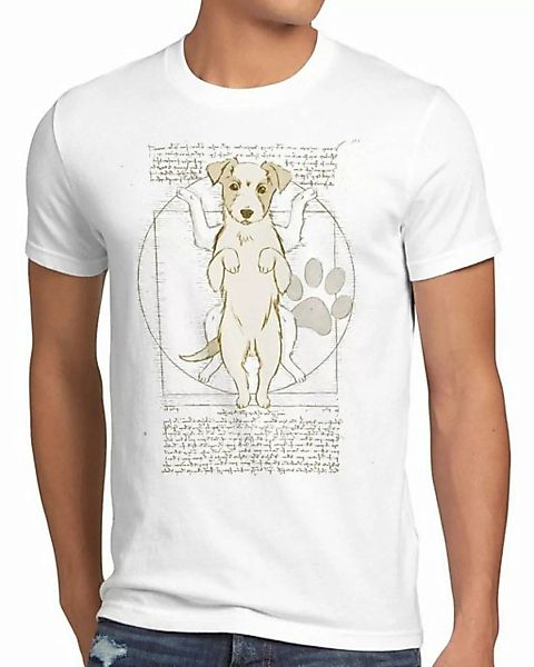 style3 Print-Shirt Herren T-Shirt Vitruvianischer Jack Russell hund terrier günstig online kaufen