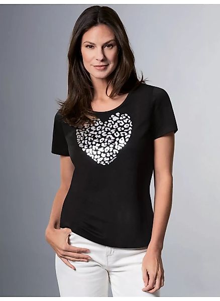 Trigema T-Shirt "TRIGEMA T-Shirt Herz im Leo-Print-Look" günstig online kaufen