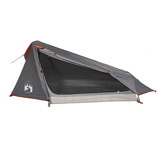 vidaXL Tunnelzelt Tunnelzelt 1 Person Grau und Orange Wasserdicht, (1 tlg) günstig online kaufen