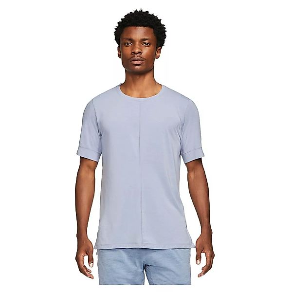 Nike Dri Fit Yoga Kurzarm T-shirt L Indigo Haze / Black günstig online kaufen
