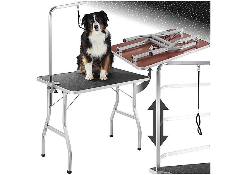 tectake Arbeitstisch Trimmtisch, mit höhenverstellbarem Galgen günstig online kaufen