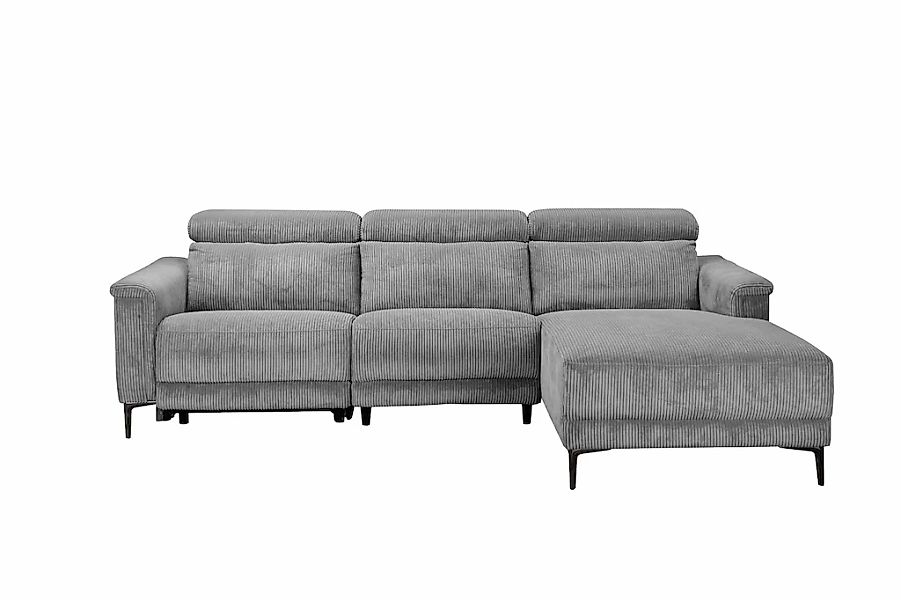 Home affaire Ecksofa »Lund in Cord, L-Form, 261 cm, manuelle und elektr. Re günstig online kaufen