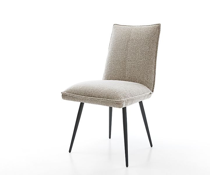 Esszimmerstuhl Lelio-Flex Webstoff Soft Beige 4-Fuß konisch Schwarz Taschen günstig online kaufen