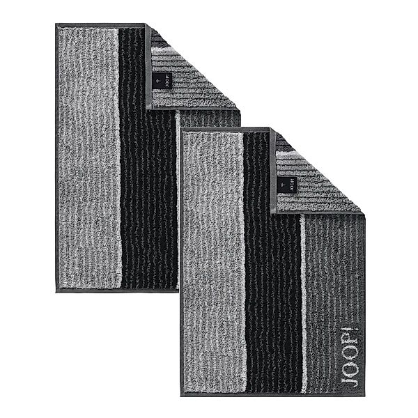 2 Stück Joop! Frottier  Gästetuch 1658-97 Lines Schwarz 30x50 günstig online kaufen