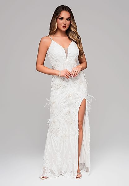 OMBRE Abendkleid Elegantes Abendkleid mit Pailletten günstig online kaufen