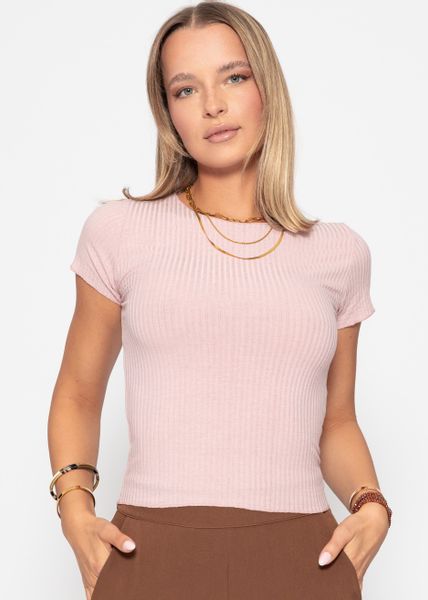 SASSYCLASSY Kurzarmshirt Geripptes T-Shirt Damen mit günstig online kaufen