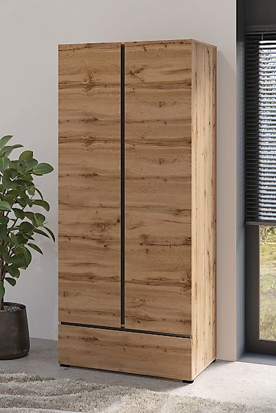 Home affaire Drehtürenschrank "Cross, moderner griffloser Kleiderschrank", günstig online kaufen